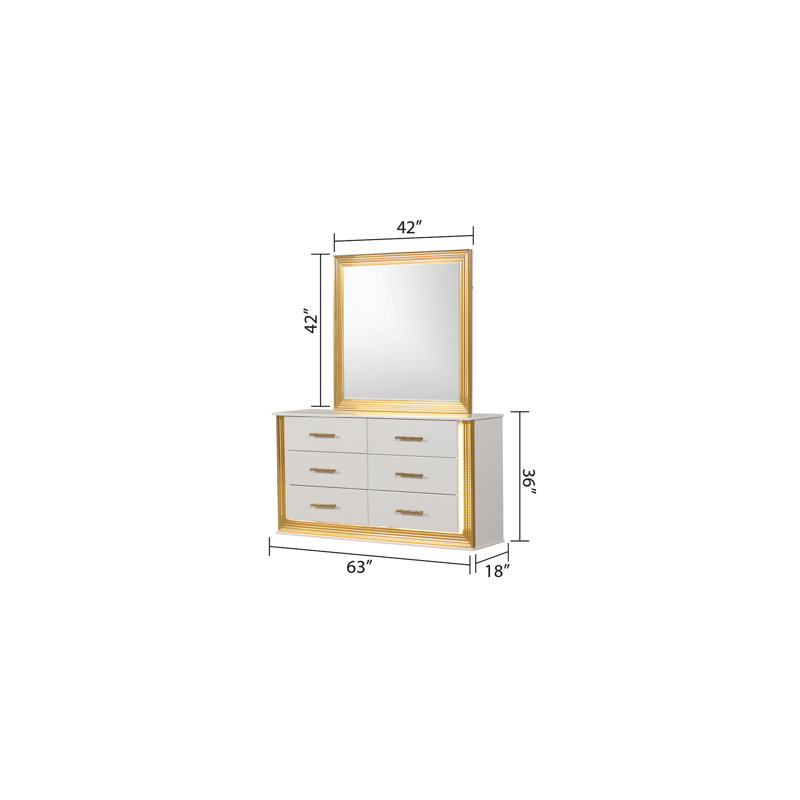 Mercer41 Gilta 6 - Drawer Dresser | Wayfair